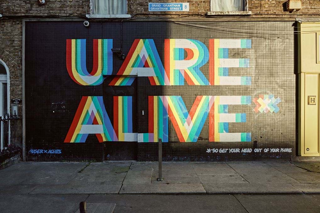 U ARE ALIVE mural by Aches and Maser on Camden Street&nbsp;<br/>© Shantanu Starick