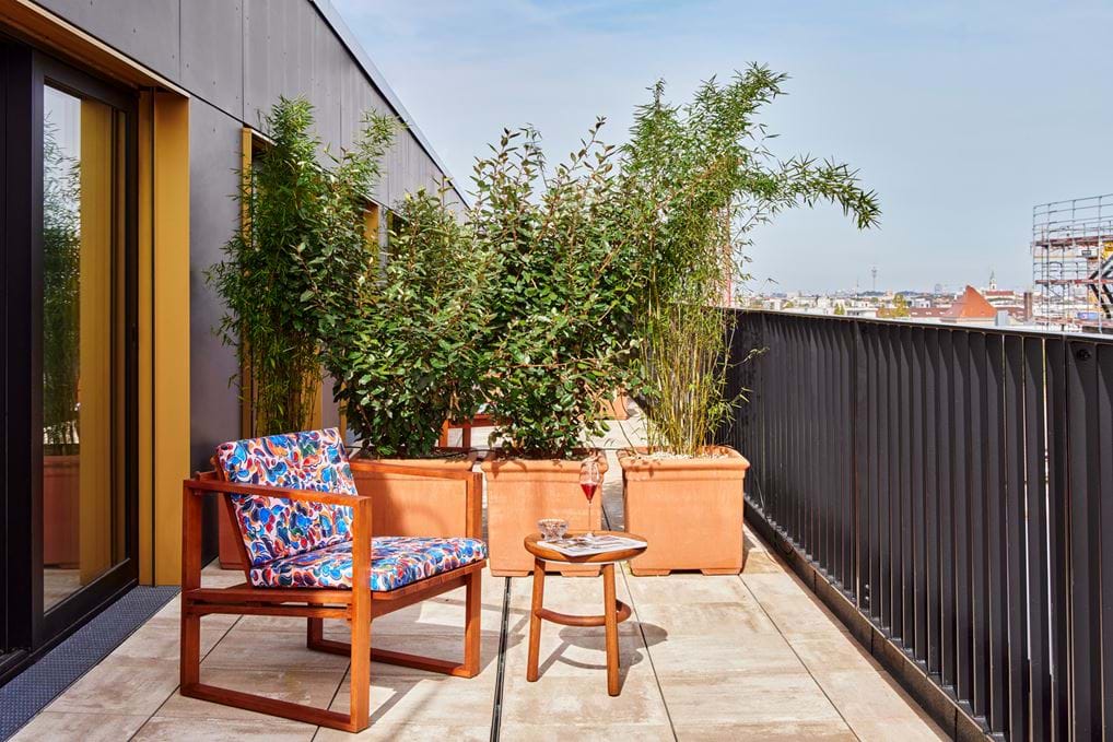 <p>Dach: Durchgehende Suite mit einem Bett und Dachterrasse</p>