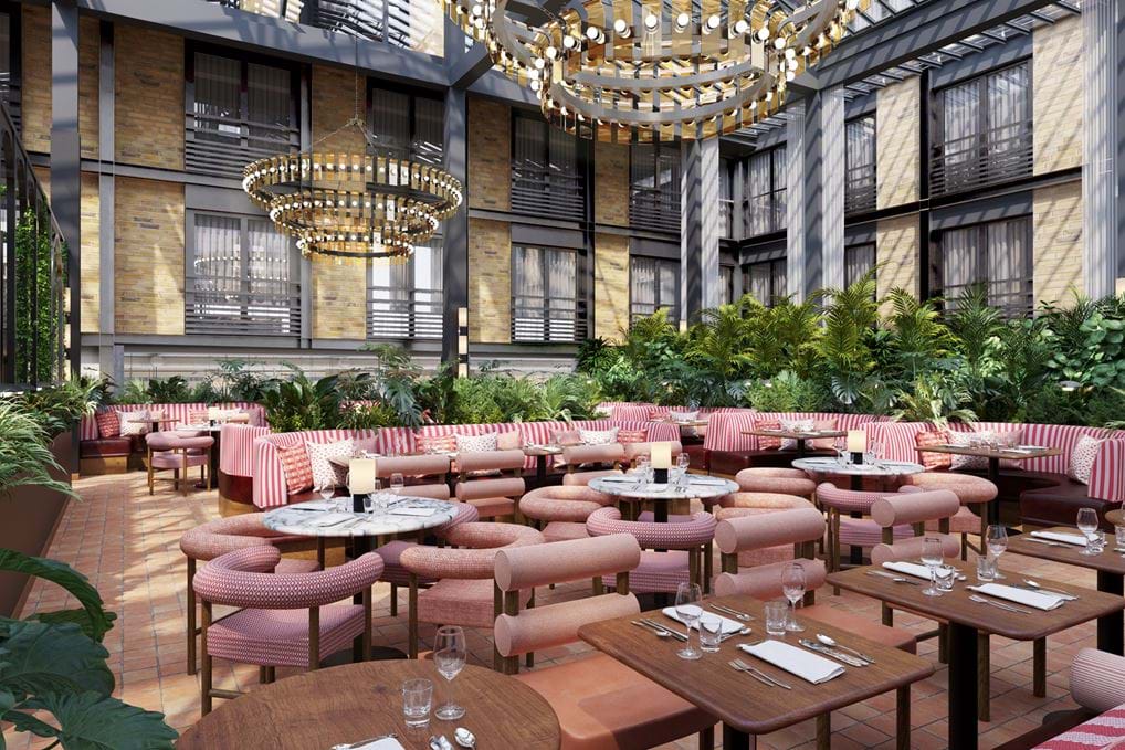 <p>Atrium restaurant.</p>