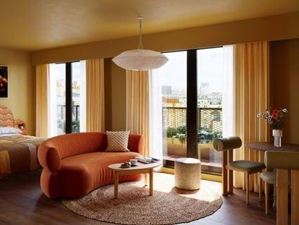 City Studio with Balcony | Paris Apartment | Le Jardin de Verre by Locke